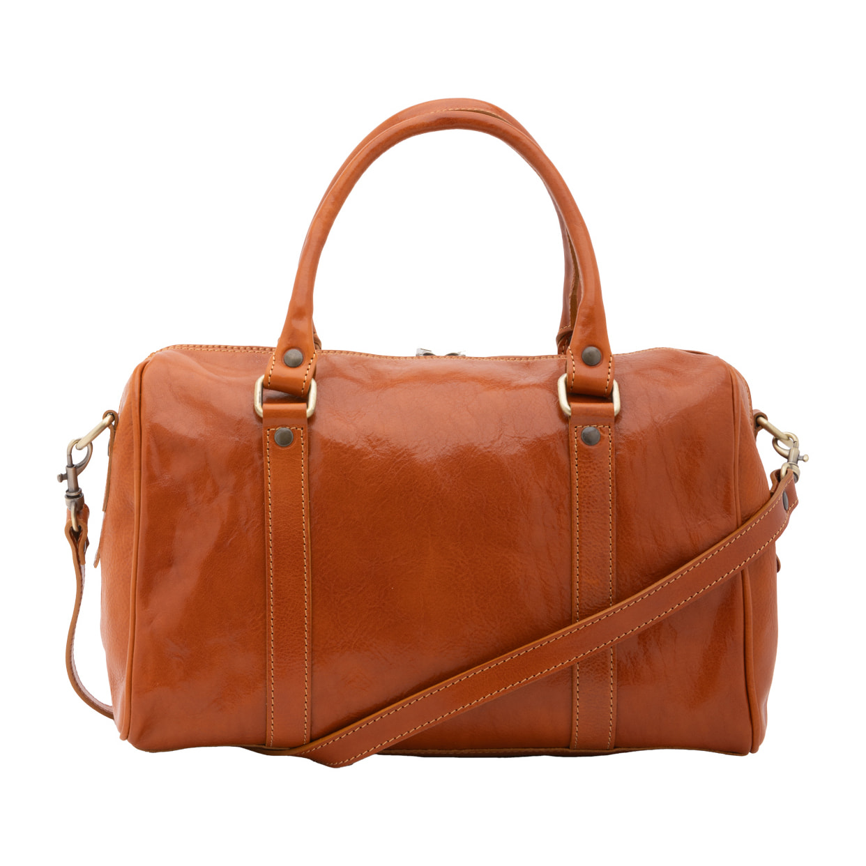 Borsa a bauletto  da donna In Vera pelle Made in Italy 37x22x16 cm