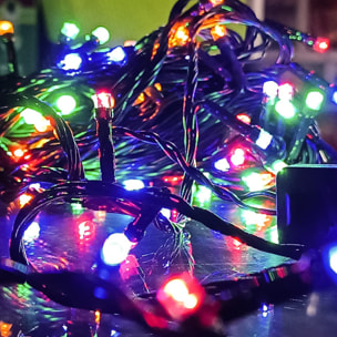 guirnalda con 320 luces led multicolor para exteriores - cable 3m