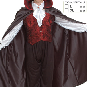 Costume Vampiro Halloween Travestimento Uomo