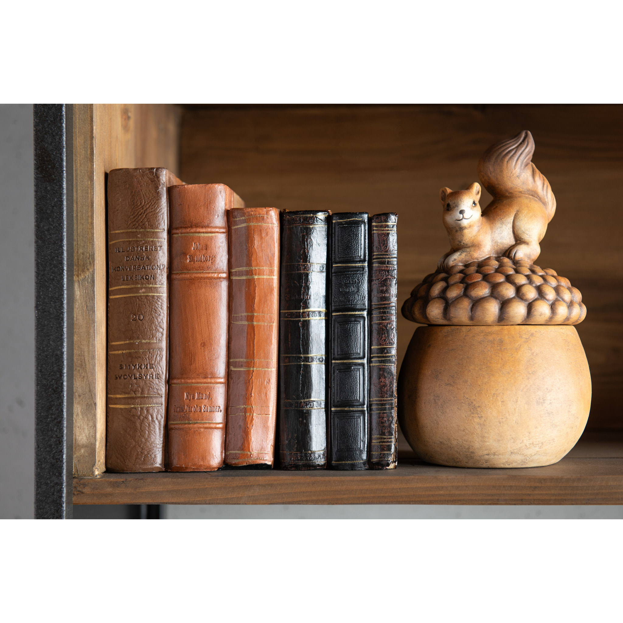 J-Line décoration Livres - polyrésine - marron - large