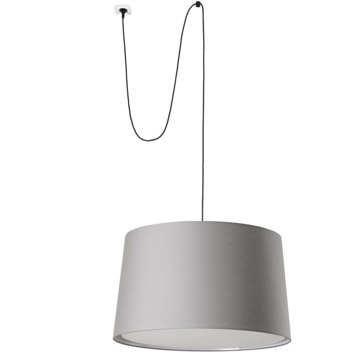 WINDSOR Lampada sospensione con spina nero/grigio