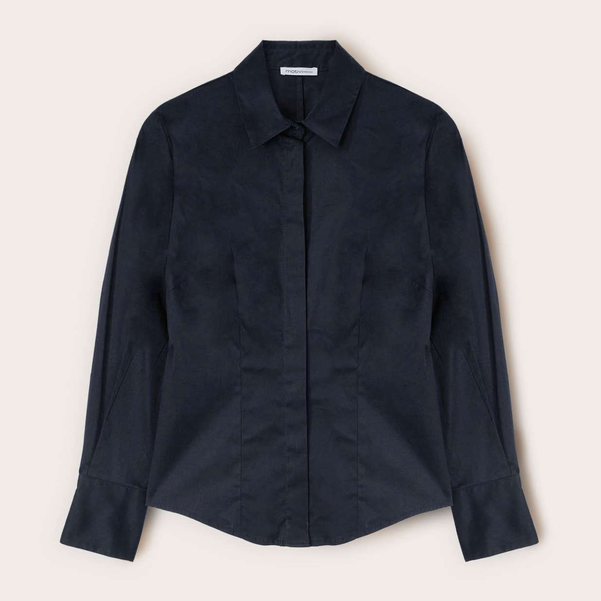 Motivi - Camicia in popeline di cotone - Blu