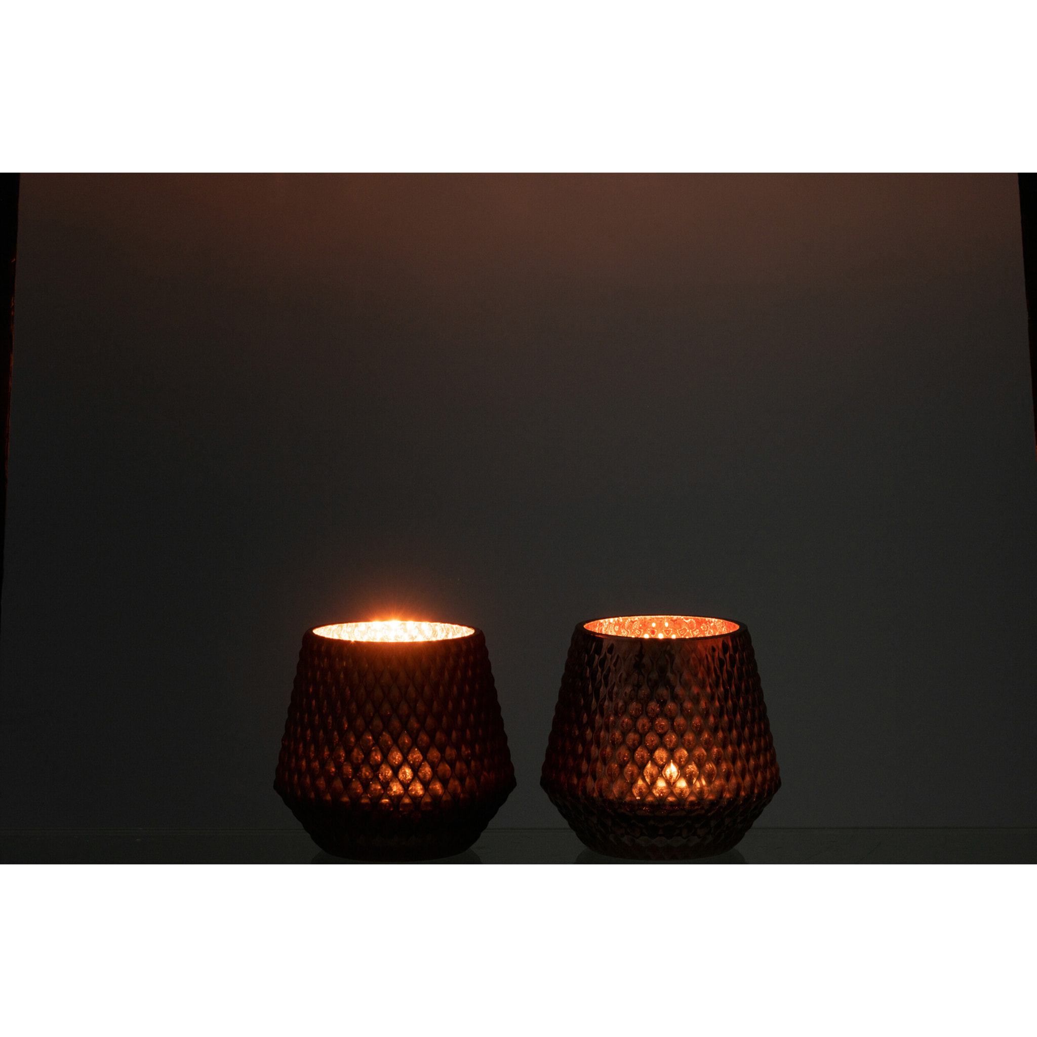 J-Line photophore Cari - verre - cuivre - small - 2 pcs