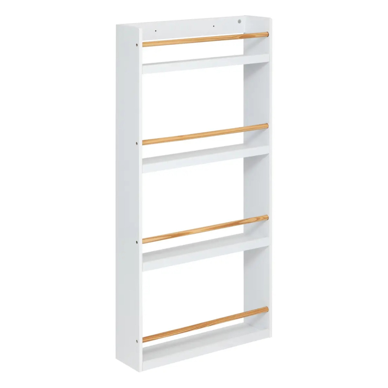 Bibliothèque enfant 4 étagères blanc H118cm