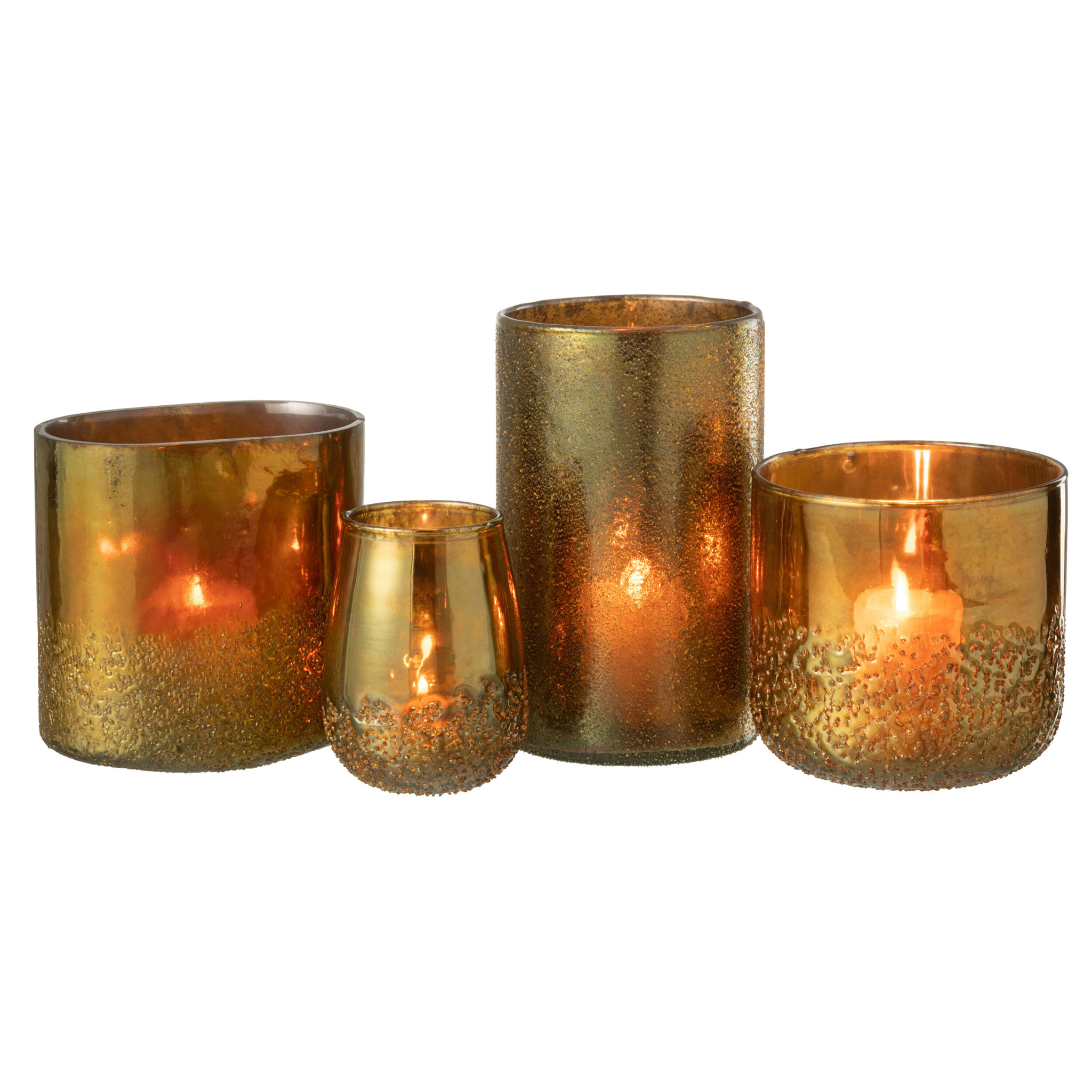 J-Line photophore Miroir - verre - or - extra large