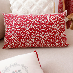 Coussin montagne chic déhoussable - Rouge