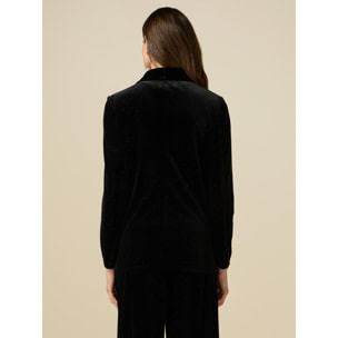 Oltre - Blazer de terciopelo con cristales - Negro