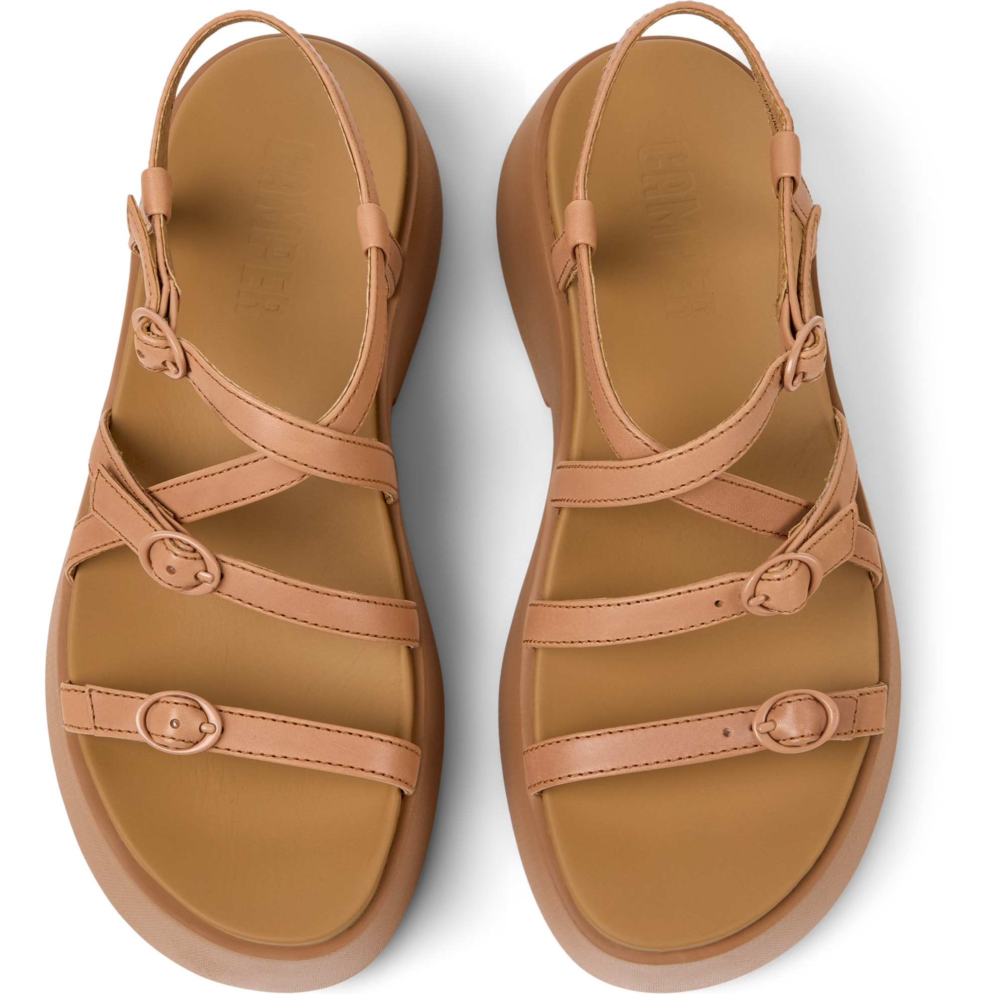 Sandalias - CAMPER Tasha - Beige - Cuero liso