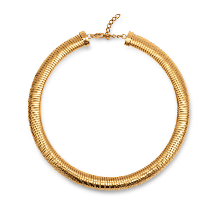 Collar Big Belt Acero Baño Oro