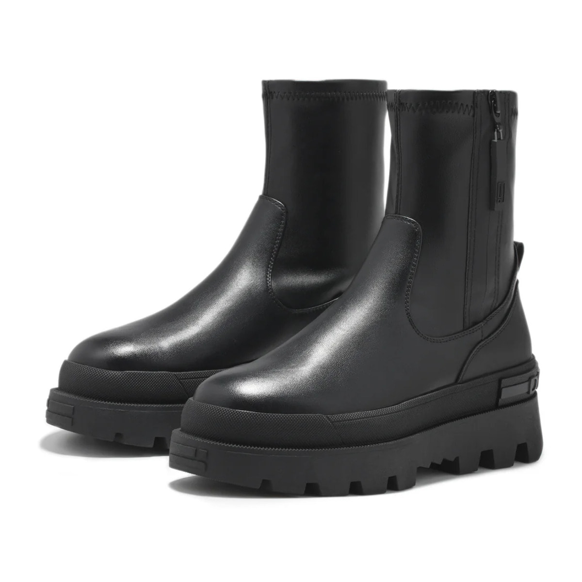 Botas de Mujer Corte Medio All Track Zip Negro