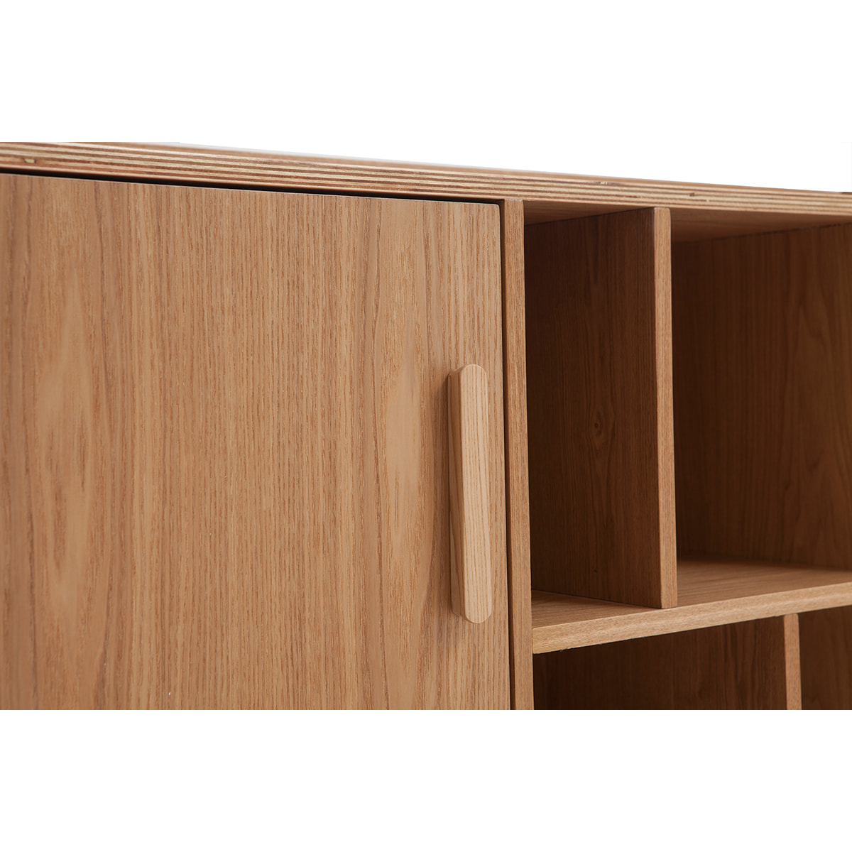 Buffet scandinave en bois clair 2 portes L122 cm HALLEN