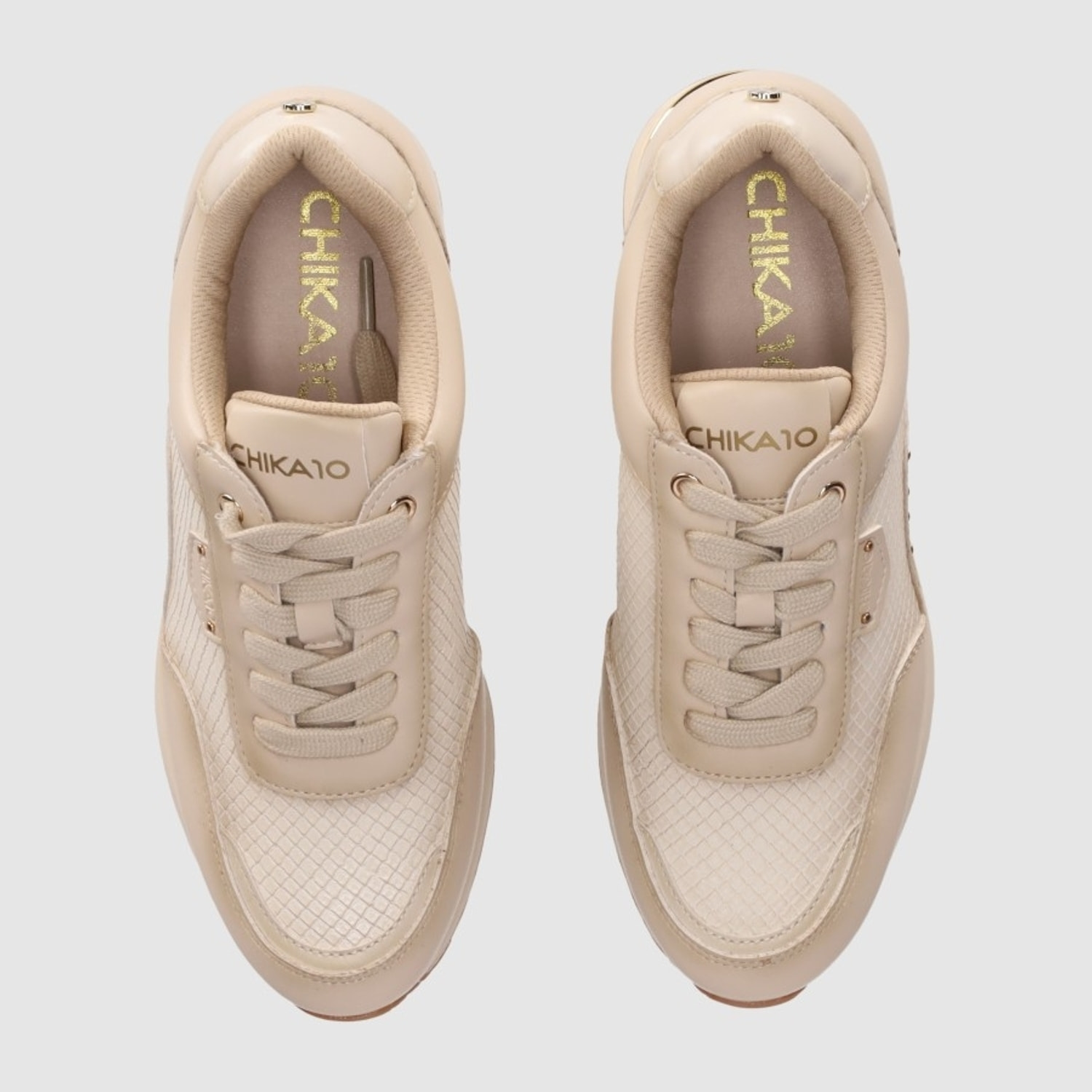 Deportivos - Beig - Tacón: Bajo