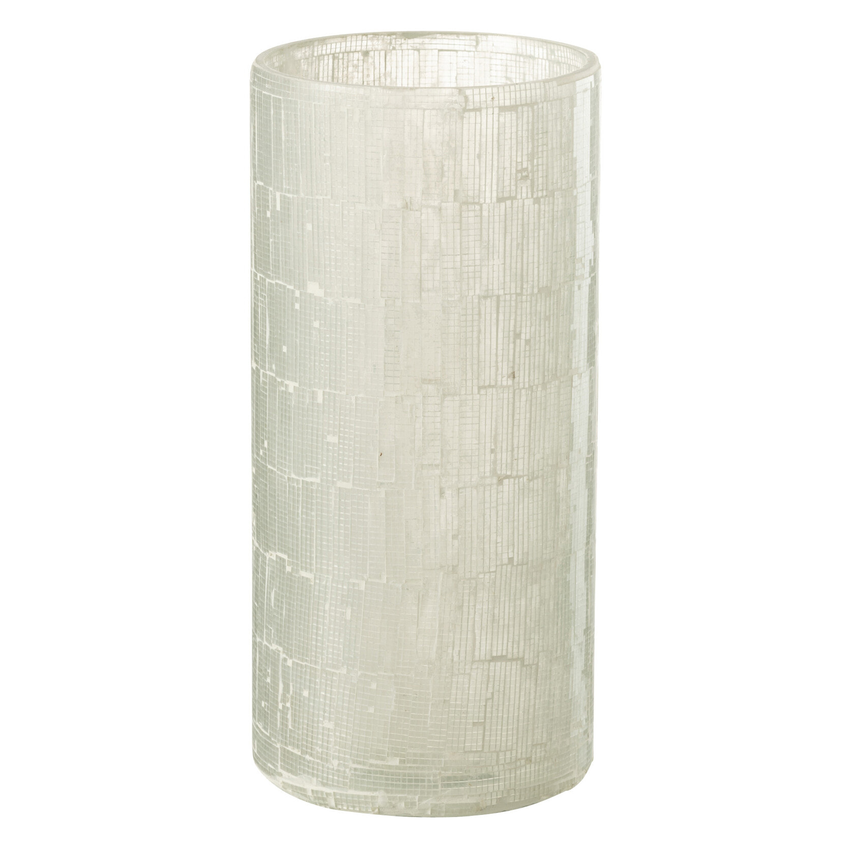 J-Line vase Mosaique - verre - gris clair - medium - 30 cm de hauteur