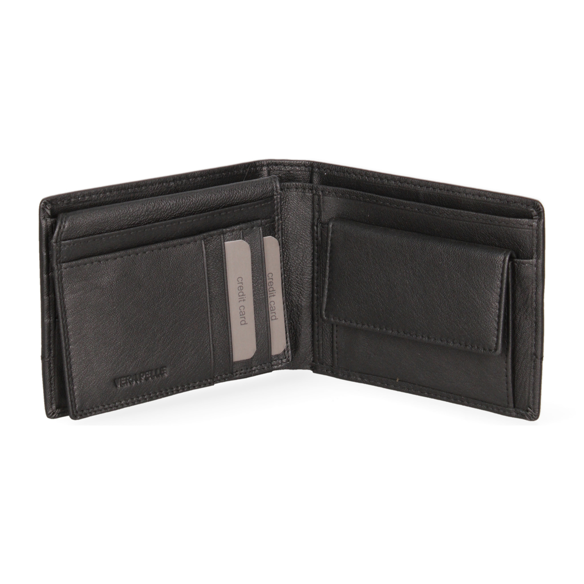 Portafoglio  da uomo In Vera pelle Made in Italy 12x10x3 cm