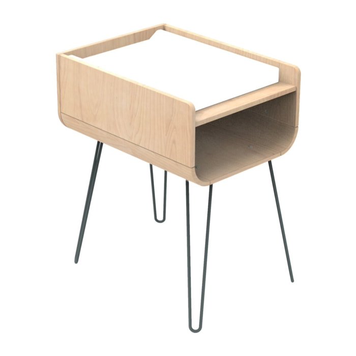 Table à langer pieds métal