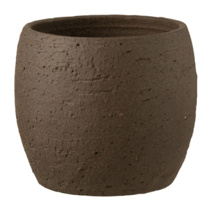 J-Line cache-pot Enya - céramique - marron - medium - Ø 24 cm