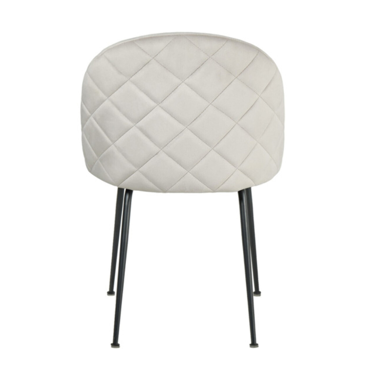 Chaise design en velours dossier capitonné - CLEA
