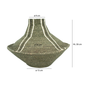 Vase en jonc de mer vert h31cm OULAD