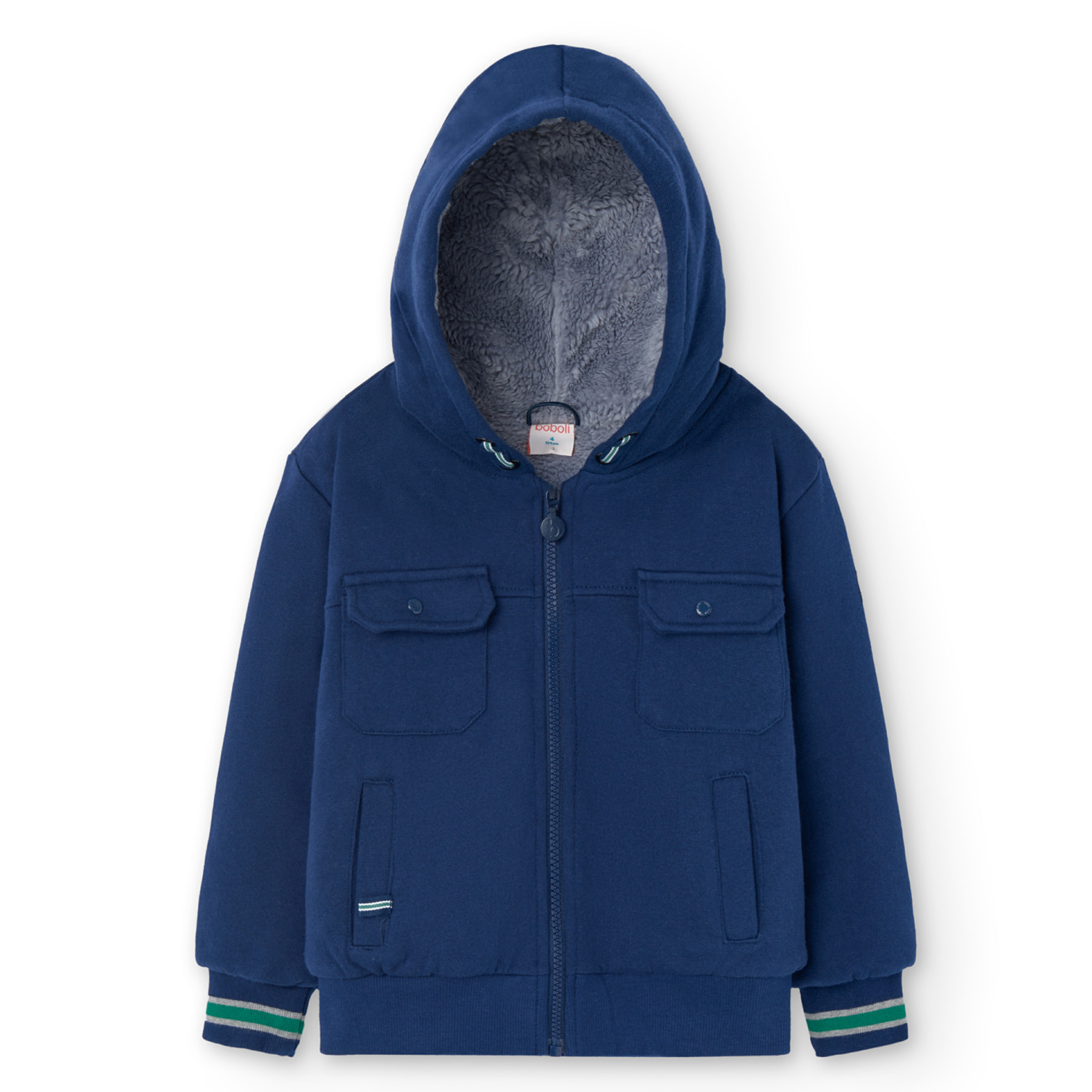 Cazadora felpa con capucha de niño -BCI