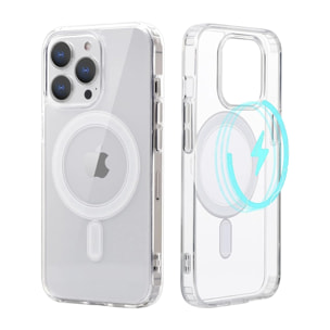 DAM Custodia trasparente antiurto  Magsafe per iPhone 12 / 12 Pro 7,43x1,02x14,95 Cm. Colore trasparente