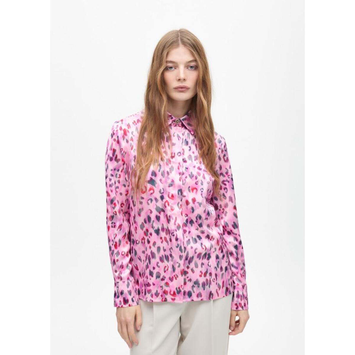 Camicia dritta stampa animale