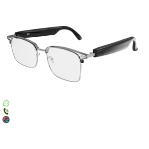 Occhiali smart GS13, chiamata bluetooth, assistente vocale, controllo remoto della fotocamera.
