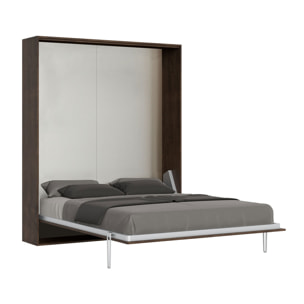 Cama abatible 160 vertical Kentaro Nogal