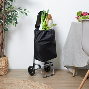 Chariot Shopping 2 Roues Noir