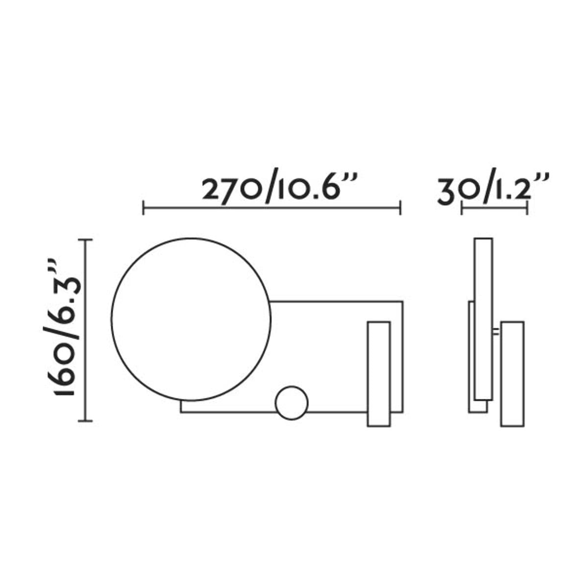 KLEE Lampe applique gauche gris avec lecteur