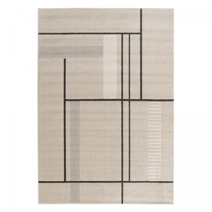 Tapis salon et chambre tissé motif géométrique LOFE