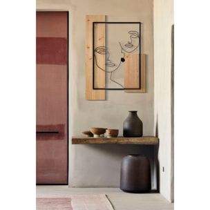 PANNELLO DA MURO FACES FERRO E WOOD CM 63X2X90