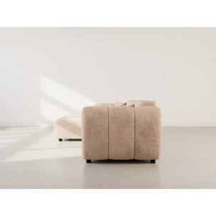 Curtis - canapé d'angle gauche 4 places en simili - Beige