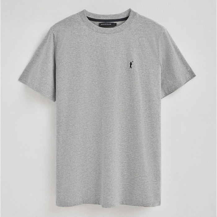 Pack uomo con due magliette in nero e grigio vigorè a girocollo con ricamo Rigby Go