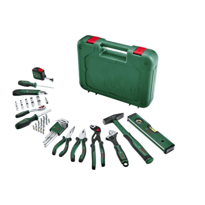 Set d'outils à main « Universal » 17 pièces (kit d'outils de réparation polyvalent pour travaux à domicile) - BOSCH - 1600A02BY5