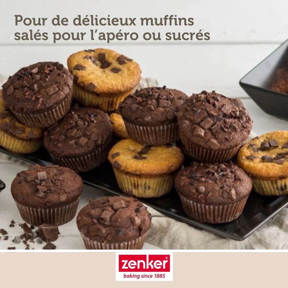 Moule à muffins 6 empreintes 28 x 18 cm Zenker Silicone fibre de verre