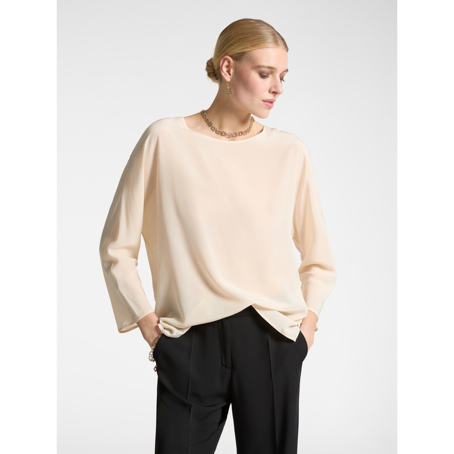 Elena Mirò - Blusa de seda - Beige