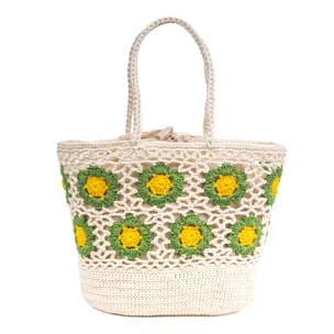Belbo Bolso de hombro Mujer. Fabricaco en algodón tejido artesanal a mano.