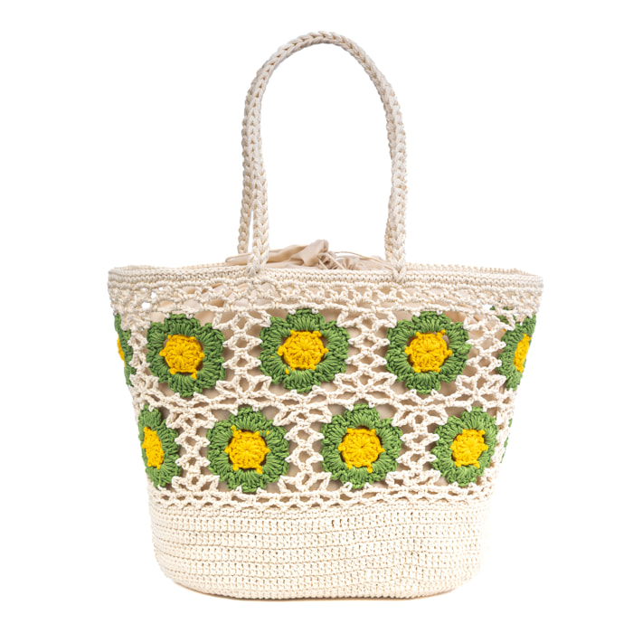 Belbo Bolso de hombro Mujer. Fabricaco en algodón tejido artesanal a mano.
