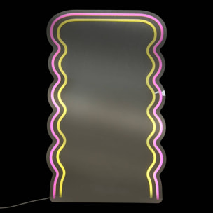Néon LED Miroir Wavy 60x38cm