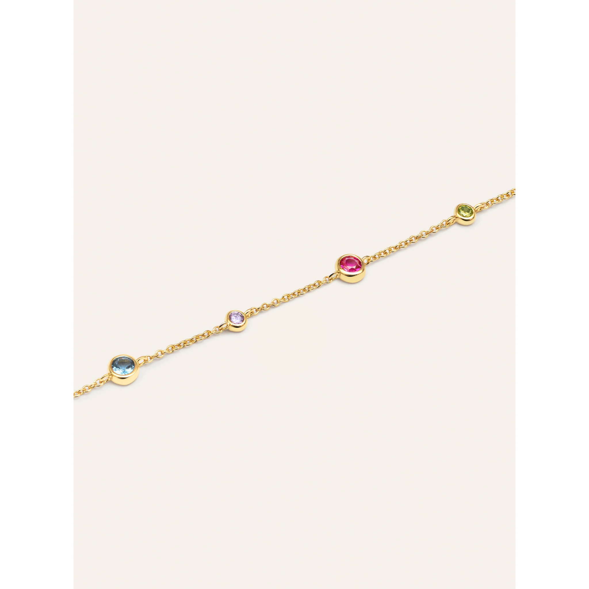 Collar Orbit Multicolor Baño Oro