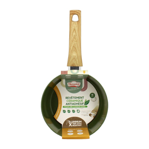 Casserole 18cm avec revêtement céramique vert - tous feux COLORAMA