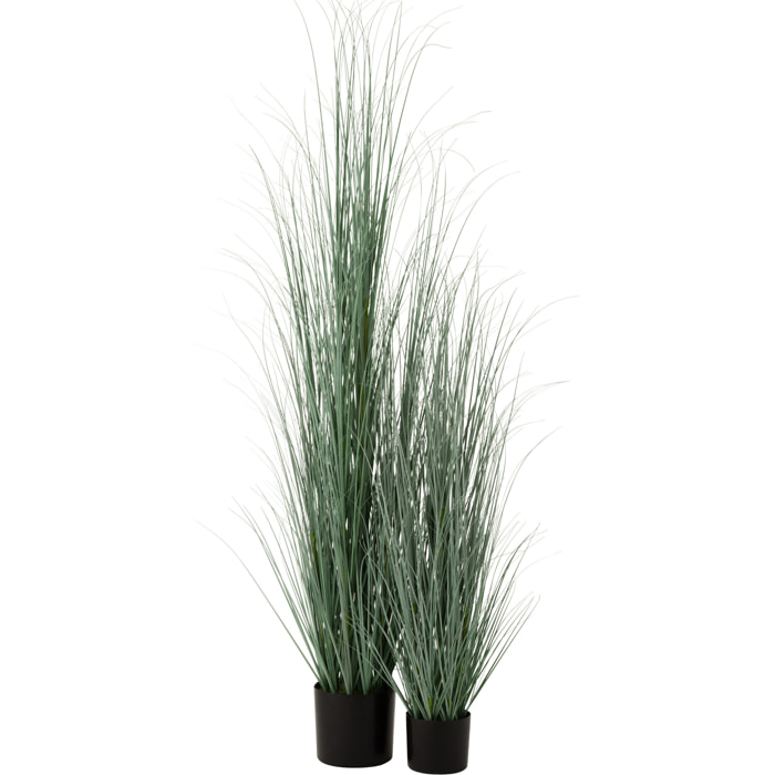 J-Line Herbes En Pot Plastique Bleu/Vert Extra Large