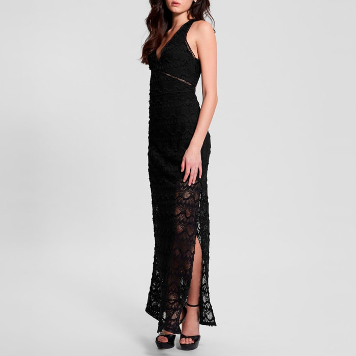 Robe Liza - coupe longue - noir
