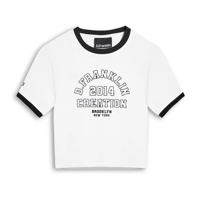 Camiseta Corta Mujer Ribbed Cropped D.Franklin