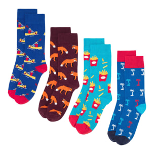 Calcetines 4-pack canoa, fox, palmeras y patatas