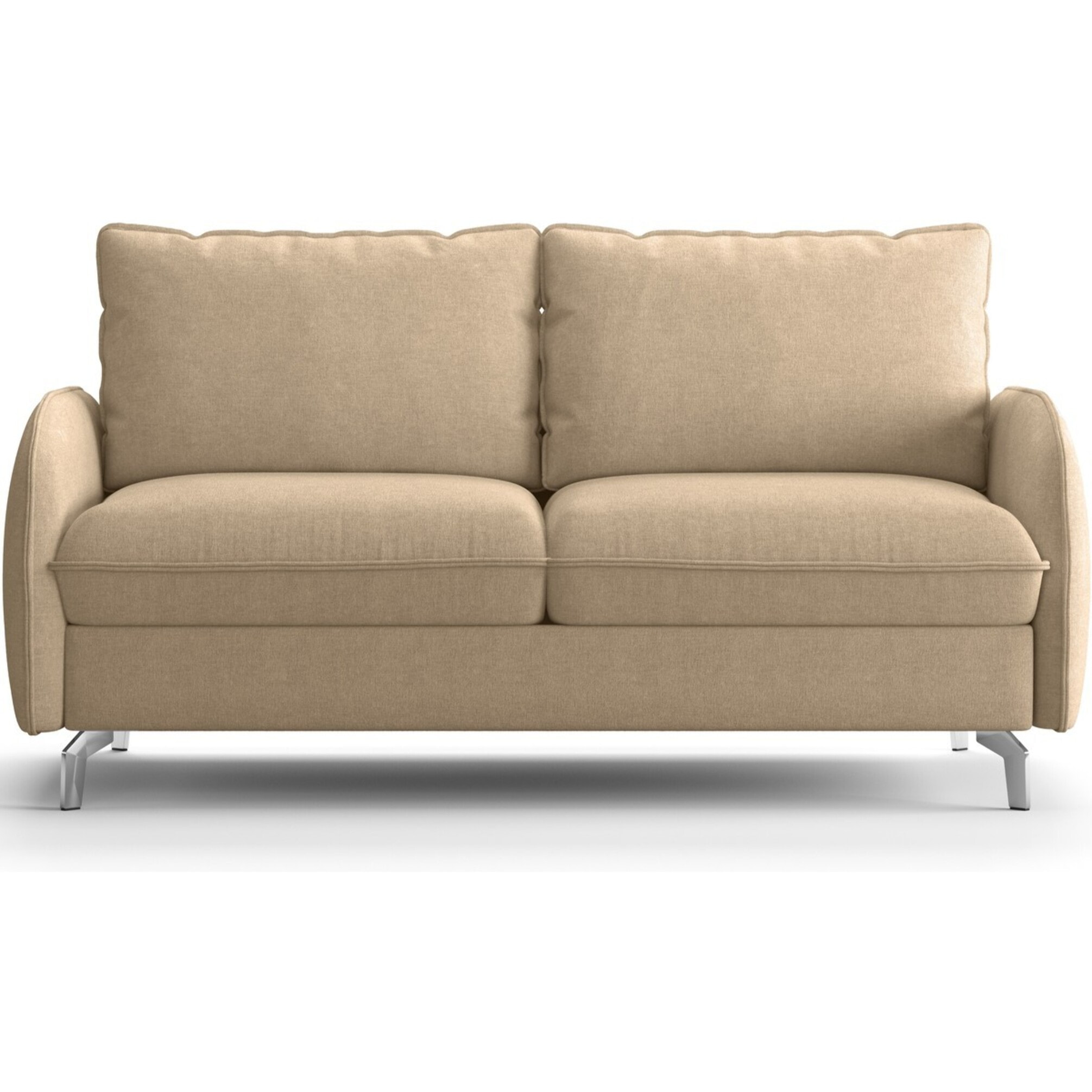 Canapé droit convertible 3 places en tissu chenille - ouverture express - NOVOLI
