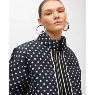 Anorak corto imbottito a pois