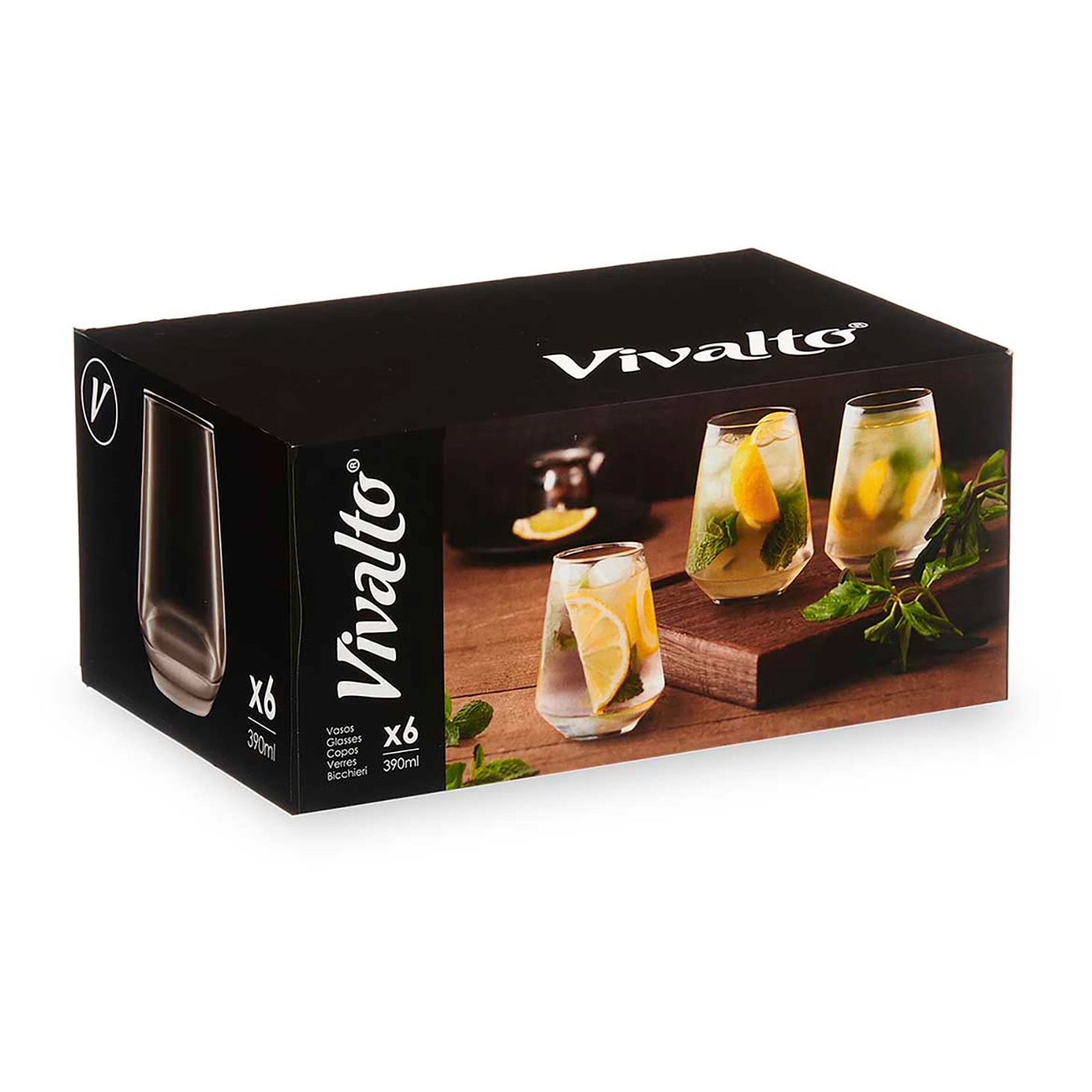 PACK 6 BICCHIERI CONICI 390ML