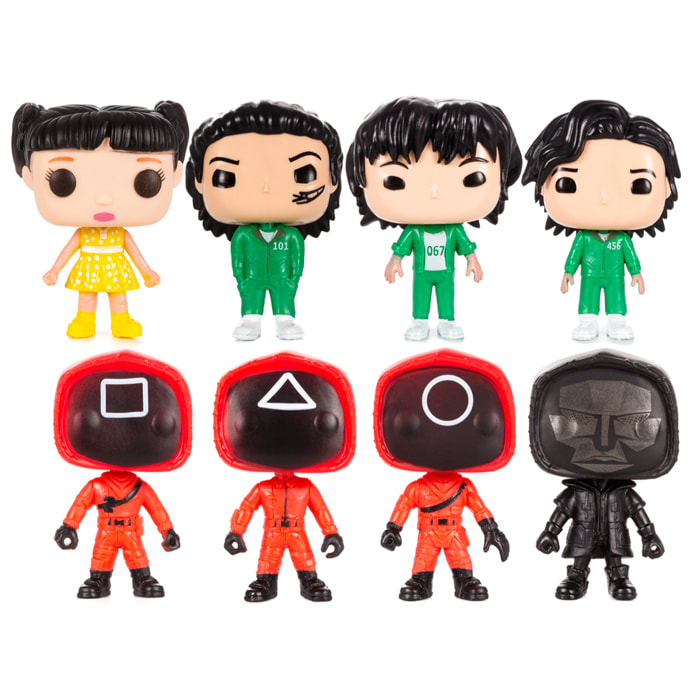 Figuras Squid Pop 10cm. 8 modelos surtidos en caja regalo individual.