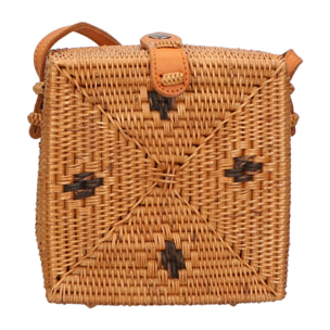 Borsa a spalla da Donna Larissa in Rattan Prodotto Vegano 18x20x4 cm